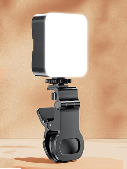 NEEWER Basic Clip-On Selfie Light LED Rechargeable Fill Light for Smartphones, Laptops & Video Calls | Adjustable Brightness & Color Temperature