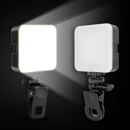 NEEWER Basic Clip-On Selfie Light LED Rechargeable Fill Light for Smartphones, Laptops & Video Calls | Adjustable Brightness & Color Temperature